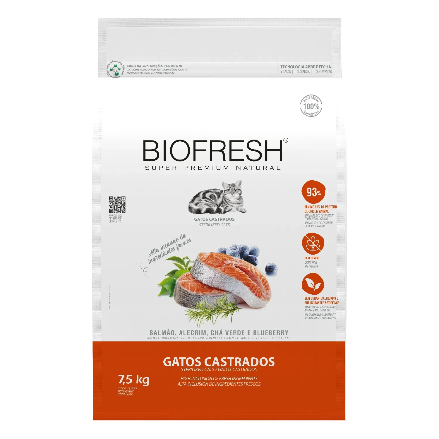 Ração Biofresh Gatos Castrados Salmão